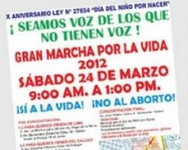 Miles se unen por defensa de la vida en Peru00fa. 
