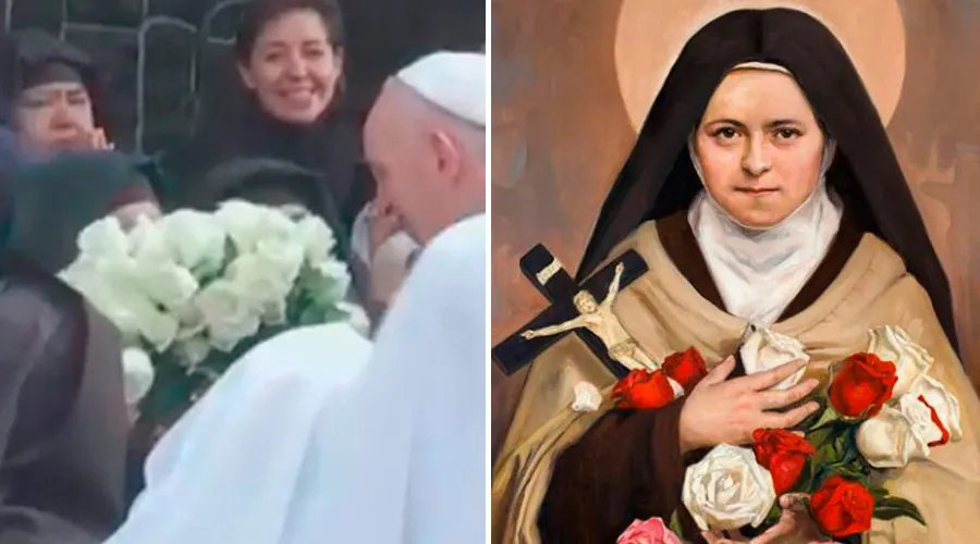 VIDEO: ¿Santa Teresita de Lisieux envió estas rosas al Papa Francisco en México? 
