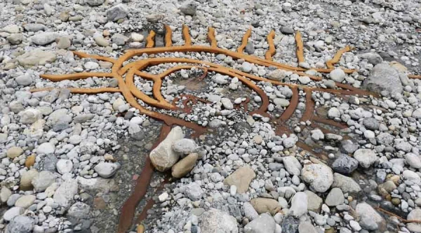 Imagen de la Virgen de Guadalupe encontrada en el lecho del río Santa Catarina, en Monterrey. Crédito: Francisco Zuñiga Esquivel. 