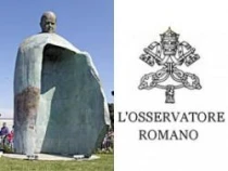 La cuestionada escultura que representa a Juan Pablo II