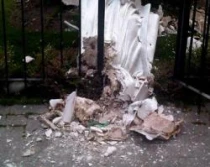 Lo que quedu00f3 de la imagen (foto Julissa Gonzu00e1les / RPP)