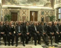 Empresarios reunidos en la sala Clementina.