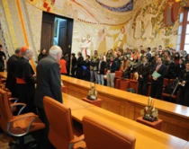 El Cardenal Rouco en el encuentro con universitarios de Madrid