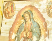La imagen de la Virgen de Guadalupe que fue profanada (foto: deparamento de policu00eda de Maywood)