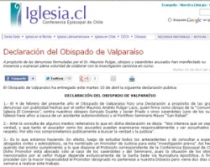 La declaraciu00f3n publicada en iglesia.cl