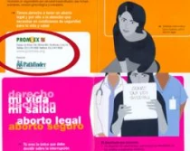 Partes del tru00edptico de Promsex  promoviendo el aborto