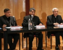 La rueda de prensa a cargo de tres obispos de Mu00e9xico (foto CEM)