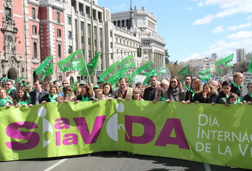Marcha de hoy en Madrid. Foto: HazteOir.org