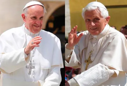 Papa Francisco / Benedicto XVI. Fotos: ACI Prensa