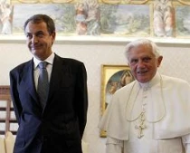 Josu00e9 Luis Rodru00edguez Zapatero / Benedicto XVI (foto Reuters)