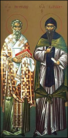 San Cirilo, Monje y  San Metodio, Obispo