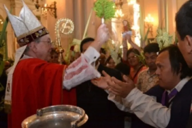 Cardenal Cipriani invita a vivir Semana Santa con alegría y devoción