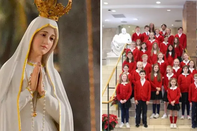 Niños de escuela católica se unen cada mes para rezar el Rosario por los no nacidos