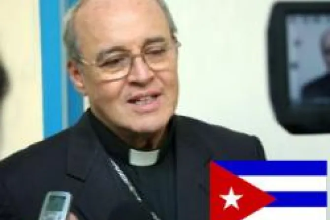 Cardenal Ortega difundiría visita de Benedicto XVI por televisión nacional, afirma vocero