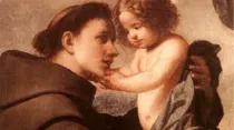 San Antonio de Padua y el Niño Jesús. Créditos: Dominio público.