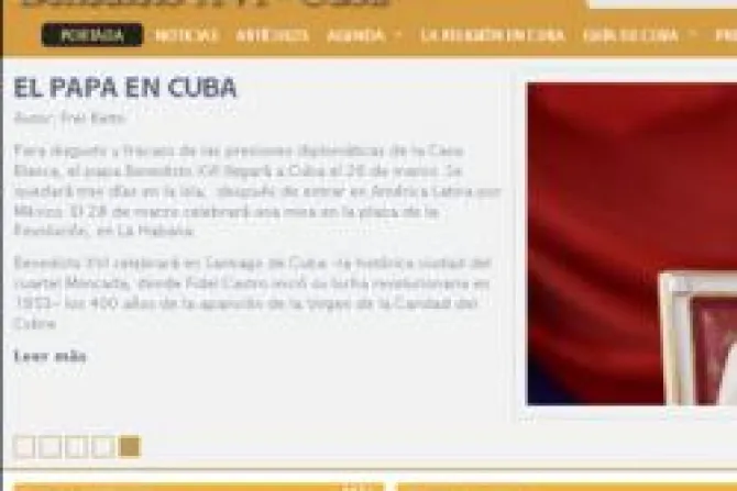Cuba lanza sitio web sobre visita de Benedicto XVI