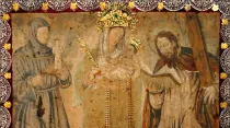 Imagen original de la Virgen de Chiquinquirá. Crédito: Sitio web de la Basílica de la Virgen de Chiquinquirá de Colombia.