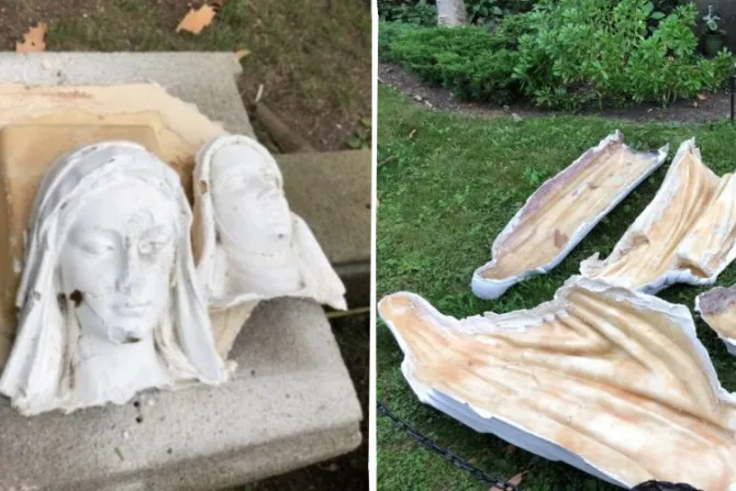 Destruyen estatuas de la Virgen María y Santa Teresa de Lisieux