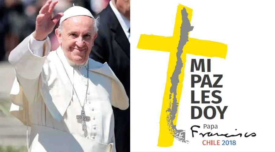 El Papa Francisco - Logo para la visita a Chile / Foto: Lucía Ballester (ACI Prensa)