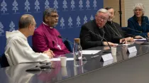 Rueda de prensa sobre la Vigilia Ecuménica de Oración en el Vaticano. Crédito: Daniel Ibáñez/ACI Prensa.