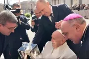 El Papa Francisco recibe imagen de la Virgen de los Desamparados