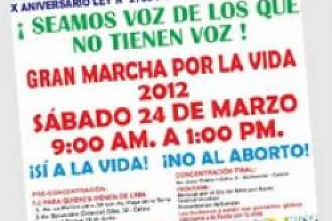 Esperan a miles de peruanos en Marcha Por la Vida de este sábado 24 de marzo