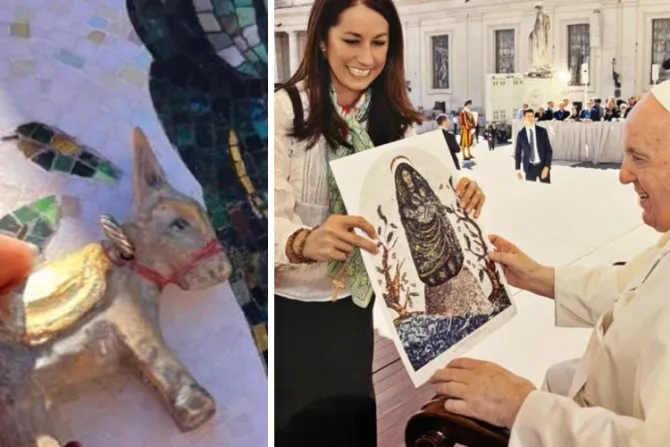 Un libro sobre la Virgen y un simpático “burrito”: 2 regalos para el Papa Francisco
