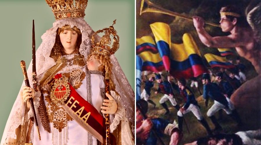 A day like today the Virgin Mary helped the independence of Ecuador