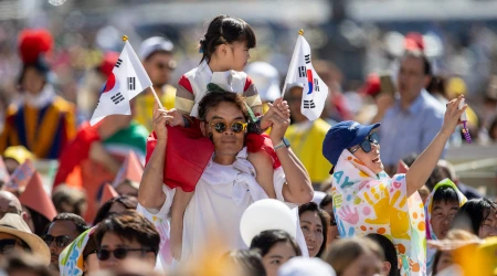 Participantes de la Misa de la primera Jornada Mundial de los Niños con el Papa Francisco 26052024