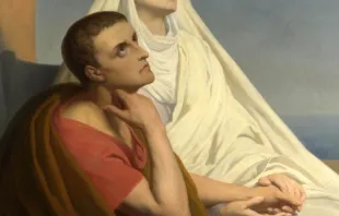 Pintura de San Agustín y Santa Mónica de Ary Scheffer (1854). Crédito: Dominio público. 