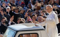 El Papa León XIV durante la audiencia general del 8 de octubre de 2025.