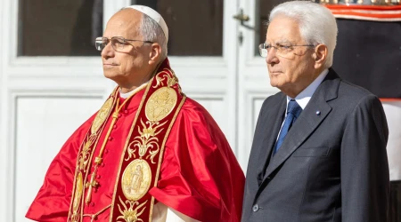 El Papa León XIV se reúne con el presidente italiano Sergio Mattarella