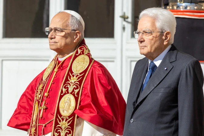 El Papa León XIV se reúne con el presidente italiano Sergio Mattarella