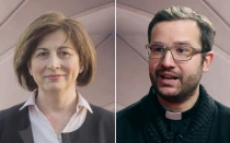 Ascensión Romero y el P. Eugenio Fernández.