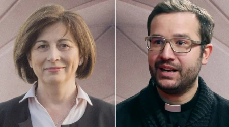 Ascensión Romero y el P. Eugenio Fernández.