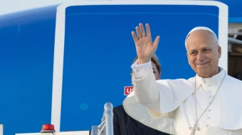 El Papa León XIV al inicio de su primer viaje apostólico.