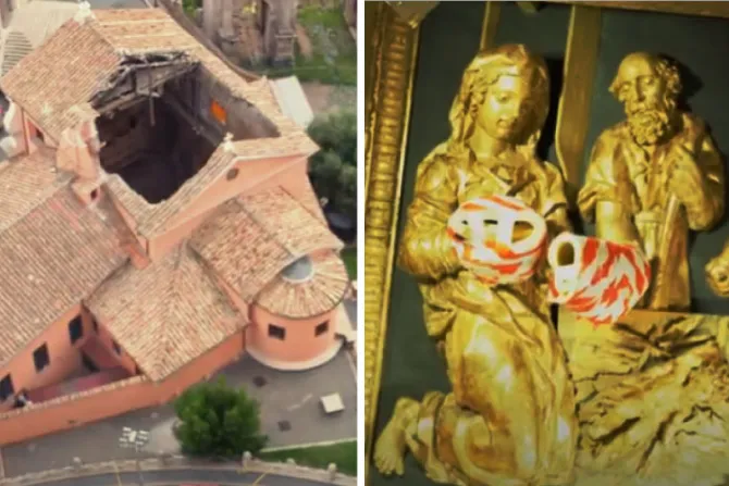 Histórica iglesia dedicada a San José en Roma recupera techo tras derrumbe