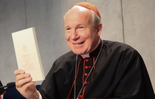 Cardenal Christoph Schonborn en la presentaciu00f3n de la exhortaciu00f3n Amoris Laetitia del Papa Francisco. Foto Daniel Ibu00e1u00f1ez / ACI Prensa 