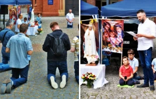 El Rosario de Hombres en Alemania rezando el 25 de junio de 2022. Cru00e9dito: Cortesu00eda de Christ For Men. 