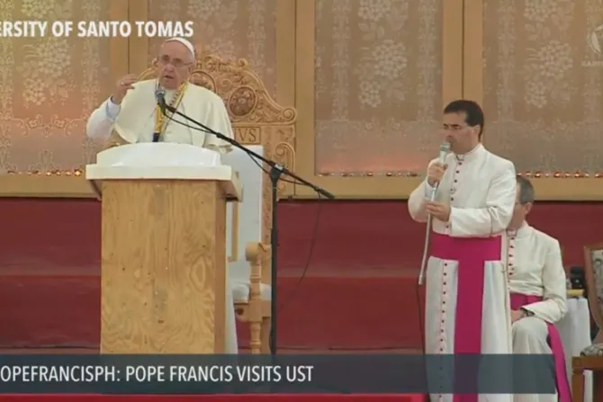 [TEXTO y VIDEO] Discurso del Papa Francisco a los jóvenes de Filipinas