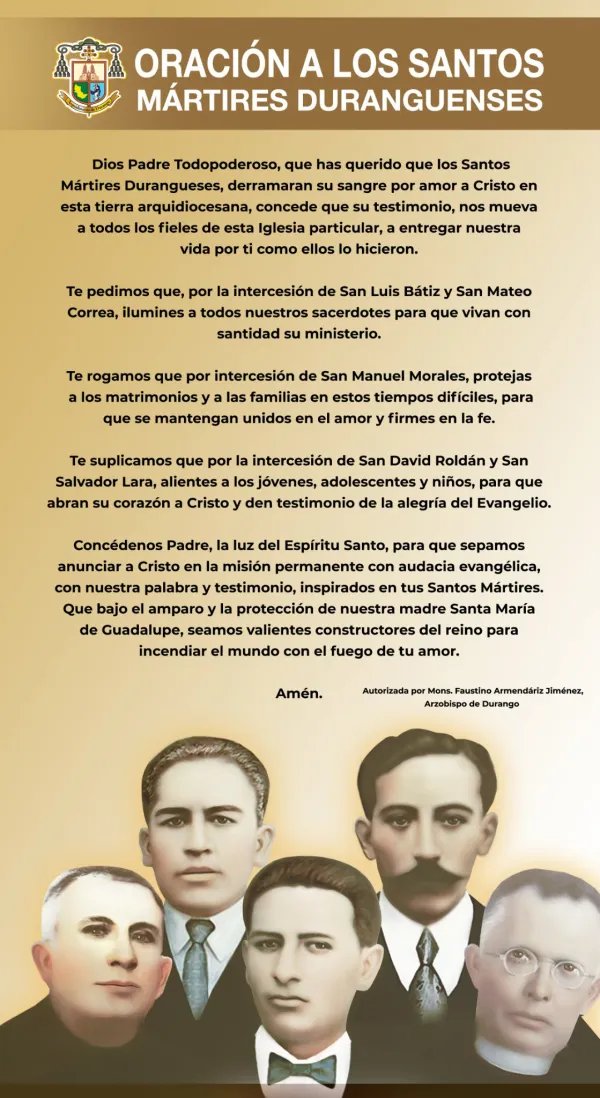 Oración a los santos mártires de Durango en México. Créditos: Arquidiócesis de Durango