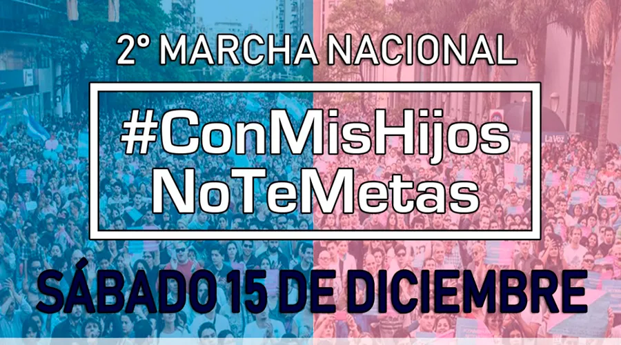 2º Marcha Nacional contra la ideología de género / Foto: Con Mis Hijos No Te Metas Argentina