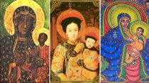 Imágenes marianas: Santa María de Sión, Virgen de Czestochowa y Nuestra Señora de China. 