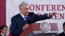 Andrés Manuel López Obrador en conferencia de prensa el 5 de octubre. Crédito: Sitio Oficial de Andrés Manuel López Obrador.