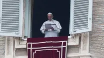 El Papa en el Ángelus. Foto: ACI Prensa
