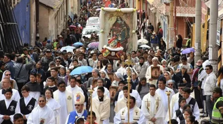 Realizan peregrinación y Misa de desagravio por ataque blasfemo a Virgen del Socavón