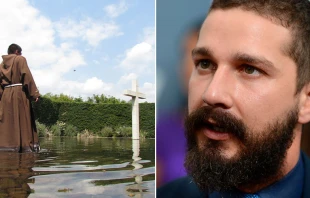 Fraile capuchino (izquierda), actor Shia Labeouf (derecha) | Cru00e9dito: Dominio Pu00fablico y DoD News Features - Wikimedia Commons (CC BY 2.0) 