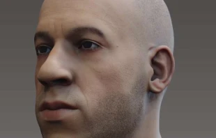 Imagen 3D que atribuyen a Adu00e1n, con parecido al actor Vin Diesel. Cru00e9dito: Twitter / @AlamoNYC. 