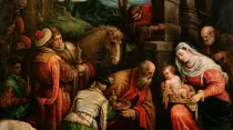 Adoración de los Reyes Magos. Crédito: Pintura Francesco Bassano El Joven. Dominio público
