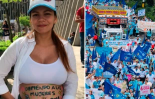 Adriana (izq.) / Marcha por la Vida en Medellu00edn el 3 de junio. Cru00e9dito: Unidos por la Vida 